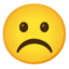 Frowning face Google Noto emoji