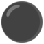 Black circle Google Noto emoji