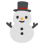 Snowman without snow Google Noto emoji
