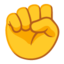 Raised fist Google Noto emoji