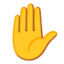 Raised hand Google Noto emoji