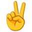 Victory hand Google Noto emoji