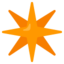 Eight-pointed star Google Noto emoji
