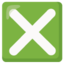 Cross mark button Google Noto emoji