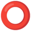 Hollow red circle Google Noto emoji