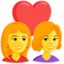 Эмодзи 👩‍❤️‍👩 Messenger