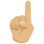 Эмодзи ☝🏼 Messenger