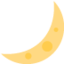 Crescent Moon Twitter/X emoji
