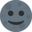 New moon face Twitter/X emoji