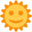 Sun with Face Twitter/X emoji