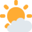 Sun Behind Small Cloud Twitter/X emoji