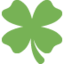 Four leaf clover Twitter/X emoji