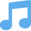 Musical note Twitter/X emoji