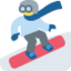 Snowboarder Twitter/X emoji