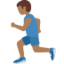 走る男性（やや暗い肌色） (Twitter)