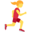 Woman running: facing right Twitter/X emoji