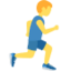 Man running: facing right Twitter/X emoji