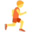 Person running: facing right Twitter/X emoji