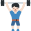 Man Lifting Weights（明るい肌色） (Twitter)