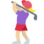 Woman Golfing（やや明るい肌色） (Twitter)