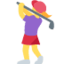 Woman golfing Twitter/X emoji