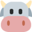 Cow face Twitter/X emoji