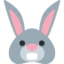Rabbit face Twitter/X emoji