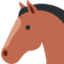 Horse face Twitter/X emoji