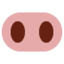 Pig nose Twitter/X emoji