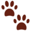 Paw Prints Twitter/X emoji