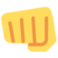 Oncoming fist Twitter/X emoji