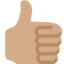 Thumbs Up: Medium Skin Tone Twitter/X emoji