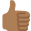 Thumbs Up: Medium-Dark Skin Tone Twitter/X emoji