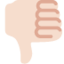 Thumbs Down: Light Skin Tone Twitter/X emoji