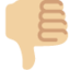 Thumbs Down: Medium-Light Skin Tone Twitter/X emoji