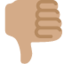 Thumbs Down: Medium Skin Tone Twitter/X emoji