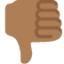 Thumbs Down: Medium-Dark Skin Tone Twitter/X emoji