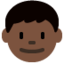 Boy: Medium-Dark Skin Tone Twitter/X emoji
