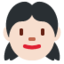 Girl Light Skin Tone Twitter/X emoji