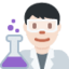 男性科学者（明るい肌色） (Twitter)