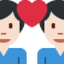 Эмодзи 👨🏻‍❤️‍👨🏻 Twitter.com