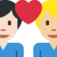 Эмодзи 👨🏻‍❤️‍👨🏼 Twitter.com