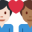 Эмодзи 👨🏻‍❤️‍👨🏾 Twitter.com