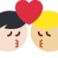 Эмодзи 👨🏻‍❤️‍💋‍👨🏼 Twitter.com