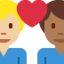 Эмодзи 👨🏼‍❤️‍👨🏾 Twitter.com