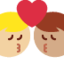 Эмодзи 👨🏼‍❤️‍💋‍👨🏽 Twitter.com