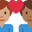 Эмодзи 👨🏽‍❤️‍👨🏾 Twitter.com
