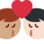 Эмодзи 👨🏽‍❤️‍💋‍👨🏻 Twitter.com