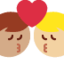 Эмодзи 👨🏽‍❤️‍💋‍👨🏼 Twitter.com