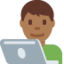 Man Technologist（やや暗い肌色） (Twitter)